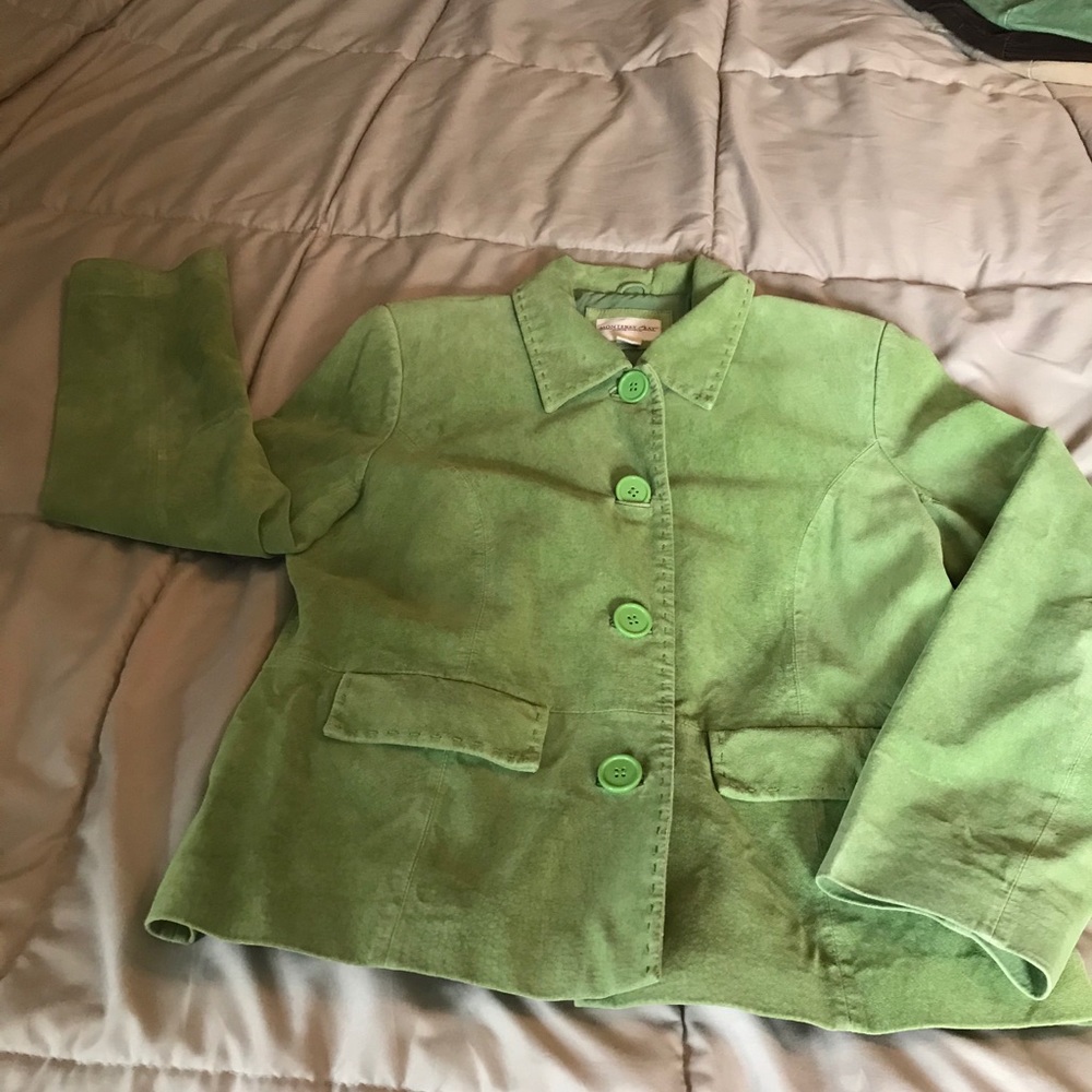 Genuine leather blazer